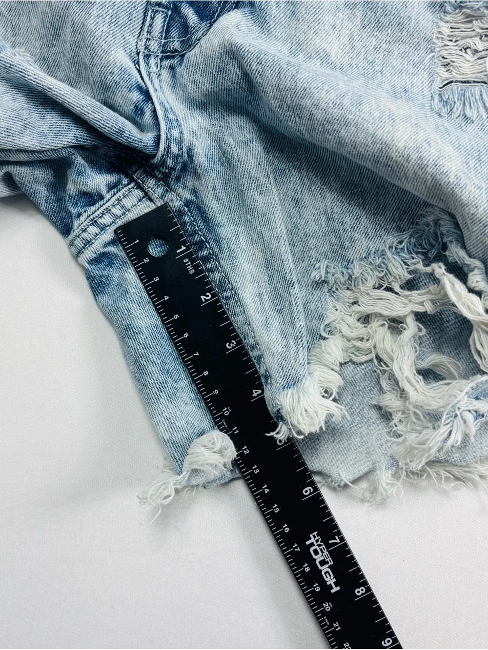 Light Wash Distressed Women’s Denim Shorts